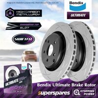 2Pcs Bendix Rear Ultimate Disc Brake Rotors for HSV Grange WM Maloo Senator VE