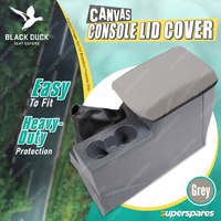 Black Duck Canvas Grey Console Lid Cover for Mazda BT-50 TF GT SP XT XTR Thunder