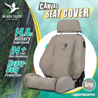 Black Duck Rear Canvas Grey Seat Cover for Toyota Landcruiser 75 78 Series 85-16