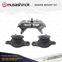 Front + Rear Round Engine Mount Kit for Subaru Liberty Outback BP9 - Rear 3 Bolt