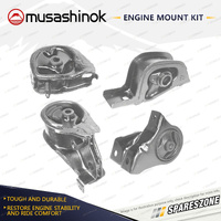 Full Engine Mount Kit for Honda Civic ED3 ED6 CRX EF7 Concerto MA2 84-93 Auto