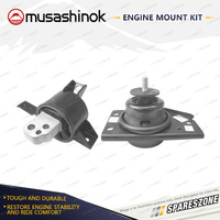 Musashinok LH + RH Engine Mount Kit for Kia Rio JB 1.4L 1.6L 4Cyl 05-11 AT MT