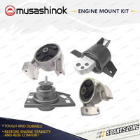 Musashinok Full Engine Mount Kit for Kia Rio JB 1.4L 1.6L 4Cyl 05-11 AT MT