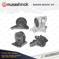 Musashinok Full Engine Mount Kit for Mitsubishi Galant HJ 2.0L 6A12 93-96 Auto