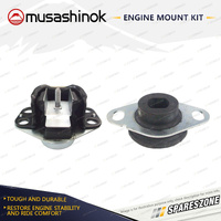 Musashinok LH + RH Engine Mount Kit for Renault Clio X65 MK2 4Cyl 01-06 Manual