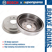 2Pcs Rear Bosch Brake Drums for Nissan Navara D40 RX ST-X 2.5L 3.0L 4.0L 05-15