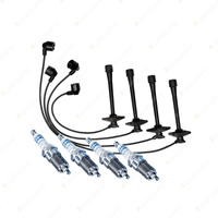 Bosch 4 Spark Plugs+Lead Kit for Toyota Scepter SXV10R 2.2L 5SFE I4 104KW 92-96