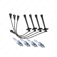 Bosch 4 Spark Plug+Lead Kit for Toyota Rav 4 SXA10C 2.0L 3SFE I4 16V 100KW 97-00