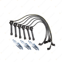 Bosch 3 Spark Plugs+Lead Kit for Mitsubishi Diamante Magna TH TJ TW Verada V6
