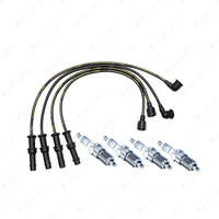 Bosch 4 Spark Plugs+Lead Kit for Subaru Forester SF SF5 Impreza GC GC8 GF GF8 I4