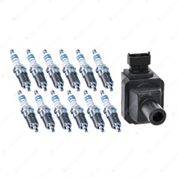 Bosch 12 Spark Plugs+Ignition Coil for Mercedes Benz CL600 C140 W140 SL600 R129