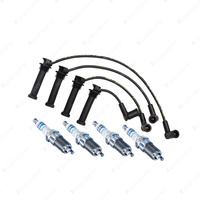 Bosch 4 Spark Plugs+Lead Kit for Mazda 6 GG GG3P GG3S GY GY3W Tribute CU EP3W I4