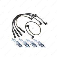 Bosch 4 Spark Plugs+Lead Kit for BMW 318i E21 1.8L M10B18B M10B18F I4 72KW 80-83