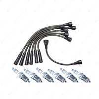 Bosch 6 Spark Plugs+Lead Kit for Holden Special Standard Torana Utility I6 63-70