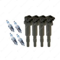 Bosch 4 Spark Plugs+4 Ignition Coil for BMW 125i 220i 228i 420i 428i X1 X3 X4 Z4