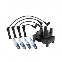 Bosch 4 Spark Plugs Coil Lead Kit for Mazda 6 GG GG3P GG3S GY GY3W 2.3L I4 122KW