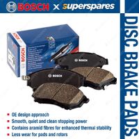 4Pcs Front Bosch Disc Brake Pads for Volkswagen Polo 6N 9N 1.4 1.6 W/O Indicator