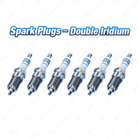 6 x Bosch Double Iridium Spark Plugs for Honda Legend KB 6Cyl 3.5L