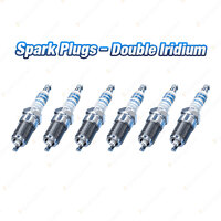 6 x Bosch Double Iridium Spark Plugs for Nissan Pathfinder D21 Skyline R31