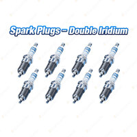8 x Bosch Double Iridium Spark Plugs for Jaguar XF X250 XJ8 X350 XK Coupe