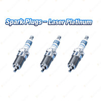 3 x Bosch Laser Platinum Spark Plugs for Honda Beat 0.7L E07A 3Cyl 05/91-12/99