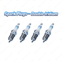4 x Bosch Double Iridium Spark Plugs for Hyundai Getz TB WI1 4Cyl 1.5L