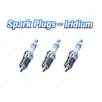 3 x Bosch Iridium Spark Plugs for Mitsubishi Mirage Hatchback 3Cyl 1.2L
