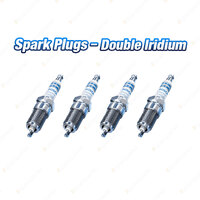 4Pcs Bosch Double Iridium Spark Plugs for Mazda 121 DW METRO 2 DY 323 BJ 626 GE