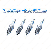 4 Bosch Laser Platinum Spark Plugs for Nissan March Micra Primera Teana X-Trail