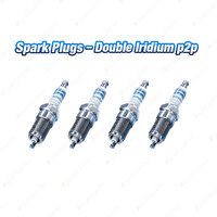 4 x Bosch Double Iridium p2p Spark Plugs for Nissan Altima L33 Juke F15