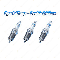 3 x Bosch Double Iridium Spark Plugs for Suzuki Alto AMF Celerio 3Cyl