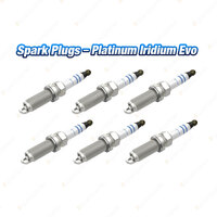 6 x Bosch Platinum Iridium Evo Spark Plugs for Nissan GT-R R35 3.8L VR38DETT V6