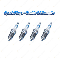4 x Bosch Double Iridium p2p Spark Plugs for Renault Koleos HZG 2.5L I4 2016-On
