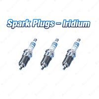 3 x Bosch Iridium Spark Plugs for Skoda Rapid NH1 1.2L 55kW CGPC 2012-2015