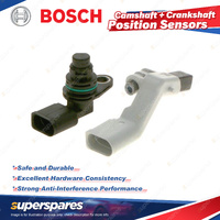 2Pcs Bosch Cam & Crankshaft Position Sensors for VW Jetta I 1K2 1.6L 85KW