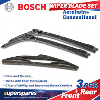 1 x Bosch Aerotwin Retrofit Wiper Blade Set for Renault Kangoo II FW KW 1/08-On