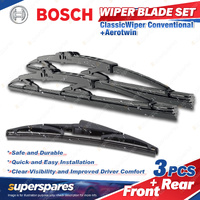 1 x Bosch Wiper Blade Set for Toyota Rukus ZRE152N 10/2007 - 1/2016 550/500mm