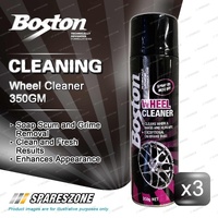 3 x Boston Wheel Cleaner 350G - Remove Stubborn Brake Dust & Road Grime From Car
