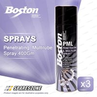 3 x Boston Penetrating Multilube Spray 400 Gram Versatile Lubricant Protectant