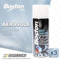 3 x Boston Anti Spatter Aerosol 400ML Specially Formulated Prevent Weld Spatter