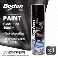 3x Boston Black Zinc Metal Protection Paint 400 Gram Corrosion Protection Finish
