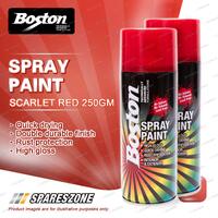 2 x Boston Scarlet Red Spray Paint Can 250 Gram High Gloss Rust Protection