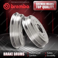 2x Rear Brembo Brake Drums for Fiat 500 500C 312 0.9L 1.2L 1.3L 2007 - On