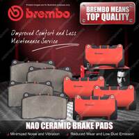 8Pcs Brembo Front & Rear NAO Disc Brake Pads for Hyundai Santa Fe 2.7L 132KW AWD