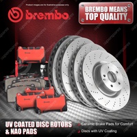 F+R Brembo UV Disc Rotors & NAO Brake Pads for Porsche 911 996 3.6 Turbo 4 4S