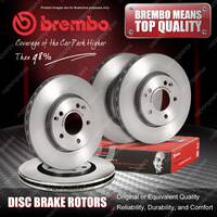 4x Brembo Front+Rear Brake Rotors for Fiat Ducato 244 250 290 1800kg Payload