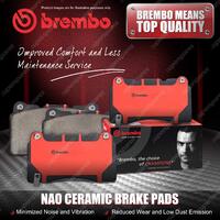 4pcs Rear Brembo NAO Ceramic Brake Pads for Nissan Laurel JC31 2.4L 11/80-12/85