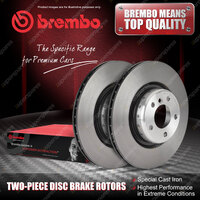 2x Front Brembo Co-cast Brake Rotors for Mercedes Benz C E Class CLS GLS EQC