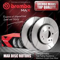 2x Front Brembo Slotted Disc Brake Rotors for Honda City GM Civic ABS Aut. 262mm