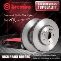 2x Rear Brembo Brake Rotors for Audi 80 90 100 44 81 85 89 Q 8 A B C2 C5 G7 C3